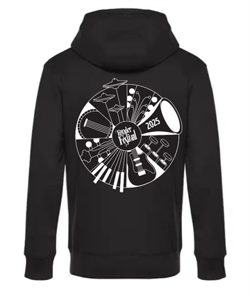 Tønder Festival Zip Hoodie Års logo 2025 - Unisex - Sort